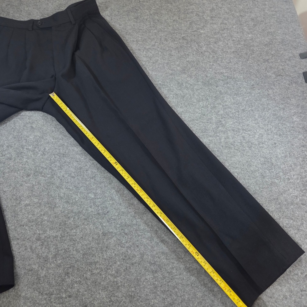 Vintage St Michael Marks Spencer Pants 32x31 Navy Wool Pleated Made UK 90s - Picture 5 of 8